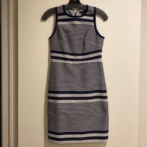 JCrew dress 0 (petite) navy/cream